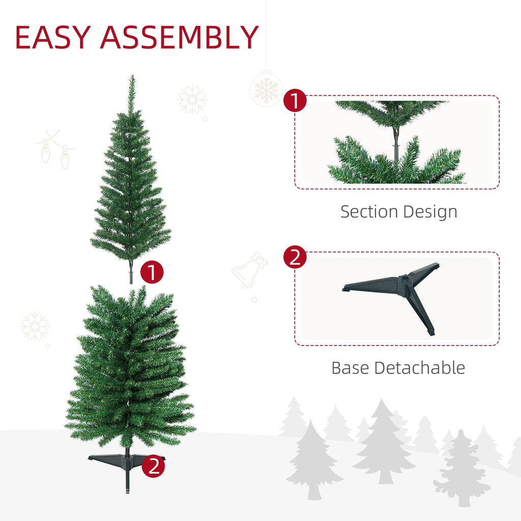 HOMCOM 5-Foot Green Pencil Christmas Tree