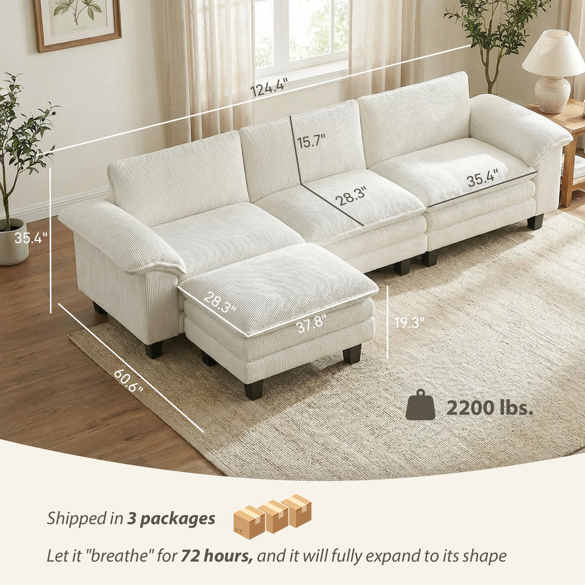 Torrington Modular Velvet Sectional