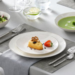 Load image into Gallery viewer, MALACASA Jera Gold Trim - Round Bone China Dinnerware Set - 16 or 32 Pieces
