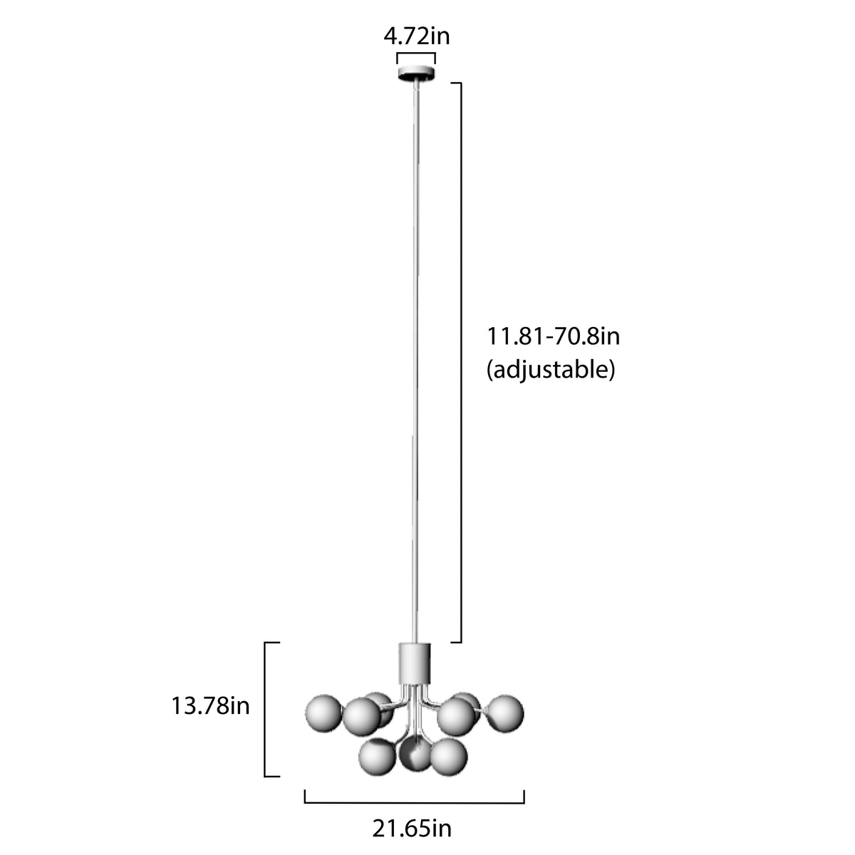 Ostwick Bubble Sputnik Chandelier