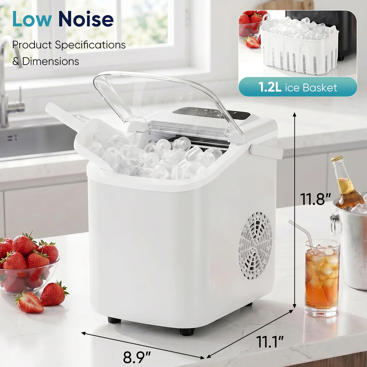 Blisswhisper Portable Countertop Ice Maker