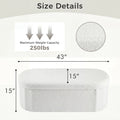 Novara Oval Storage Ottoman Bench