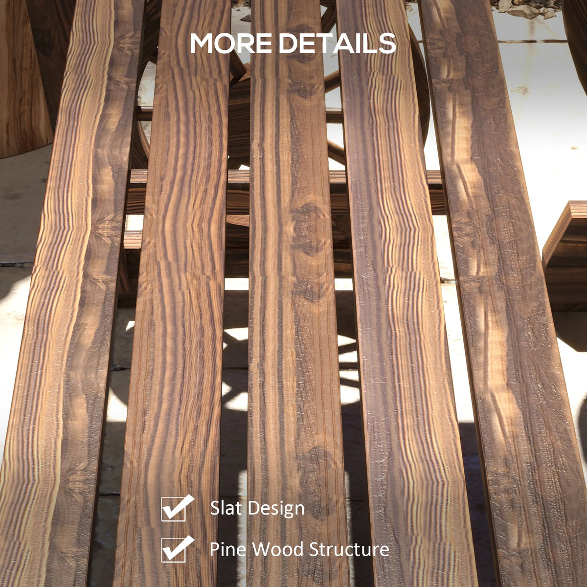Wheelborne Pine Three-Piece Patio Dining Set