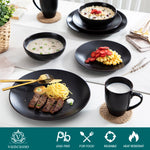 Load image into Gallery viewer, VANCASSO MODA Black Dinnerware – 16/32/48 Pieces
