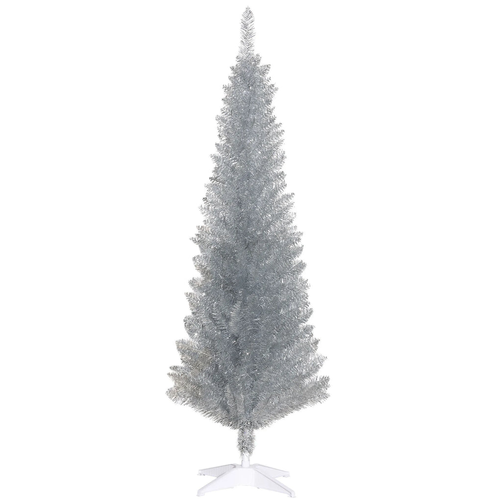 Silverspire slim silver pencil Christmas tree with detachable base