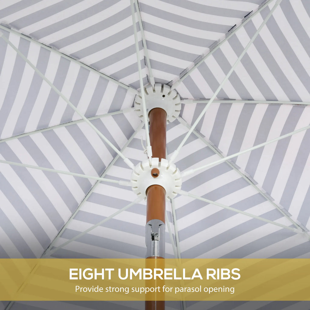 Marisol Fringe-Tilt Patio Umbrella – Blue