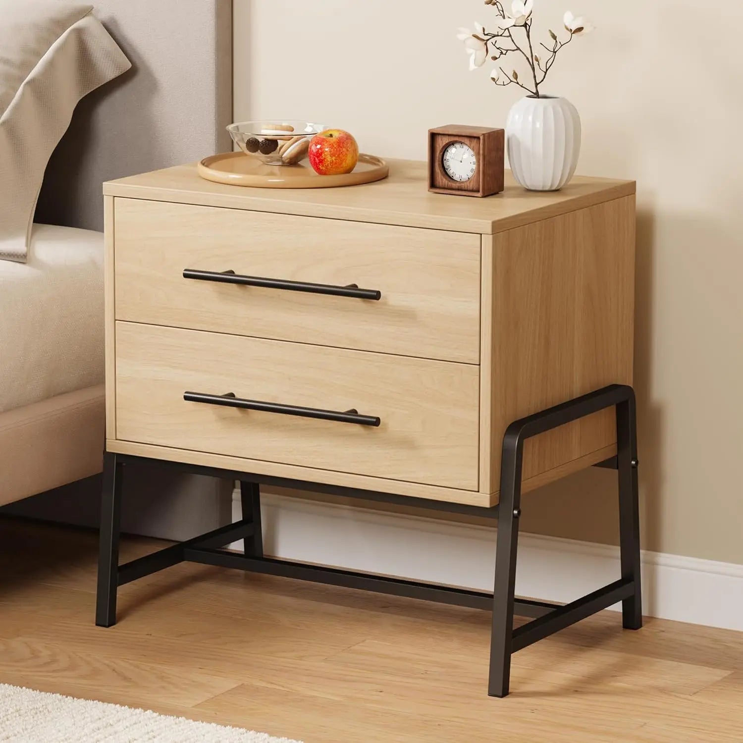 Temi Two-Drawer Nightstand