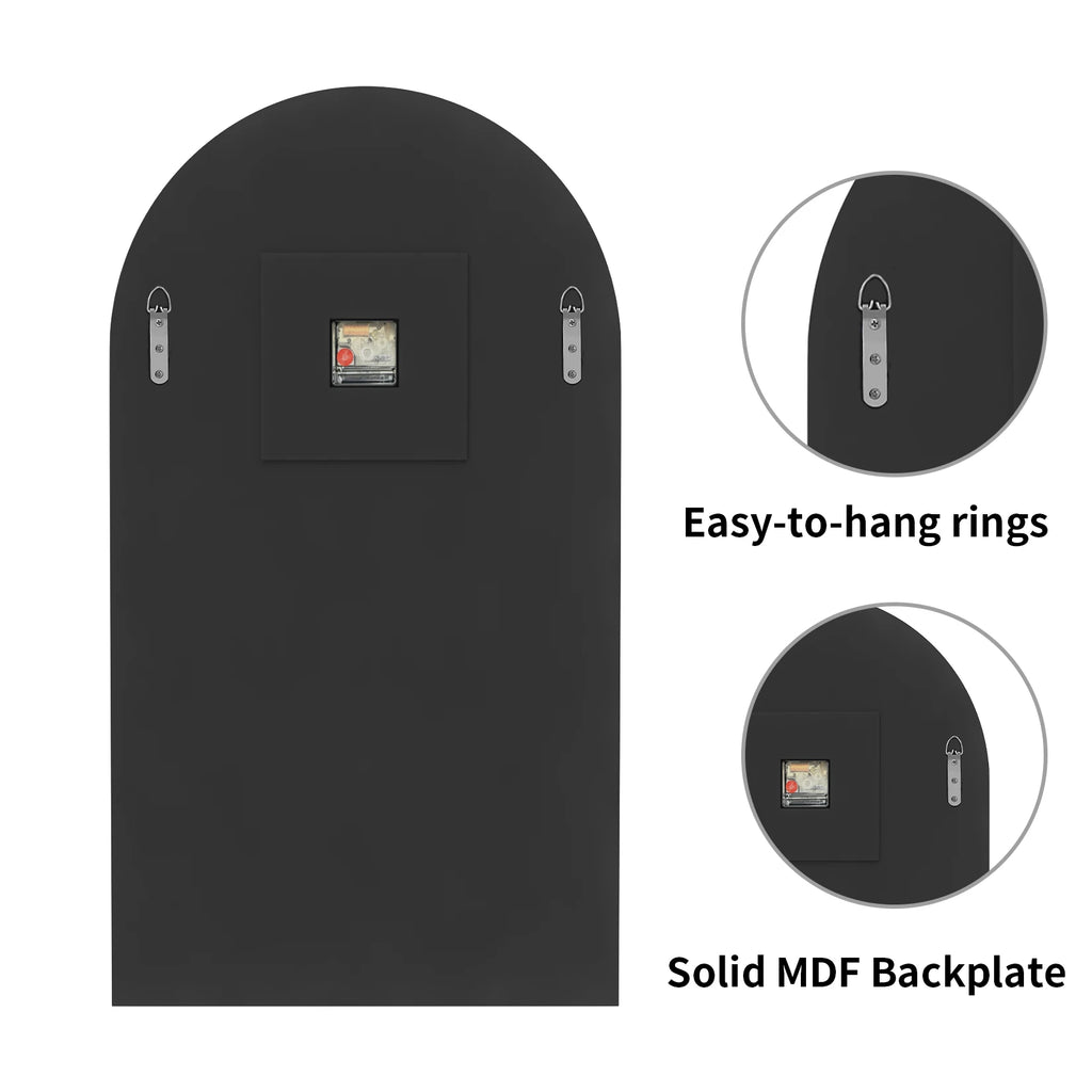 Rovena Arched Mirrored Wall Clock