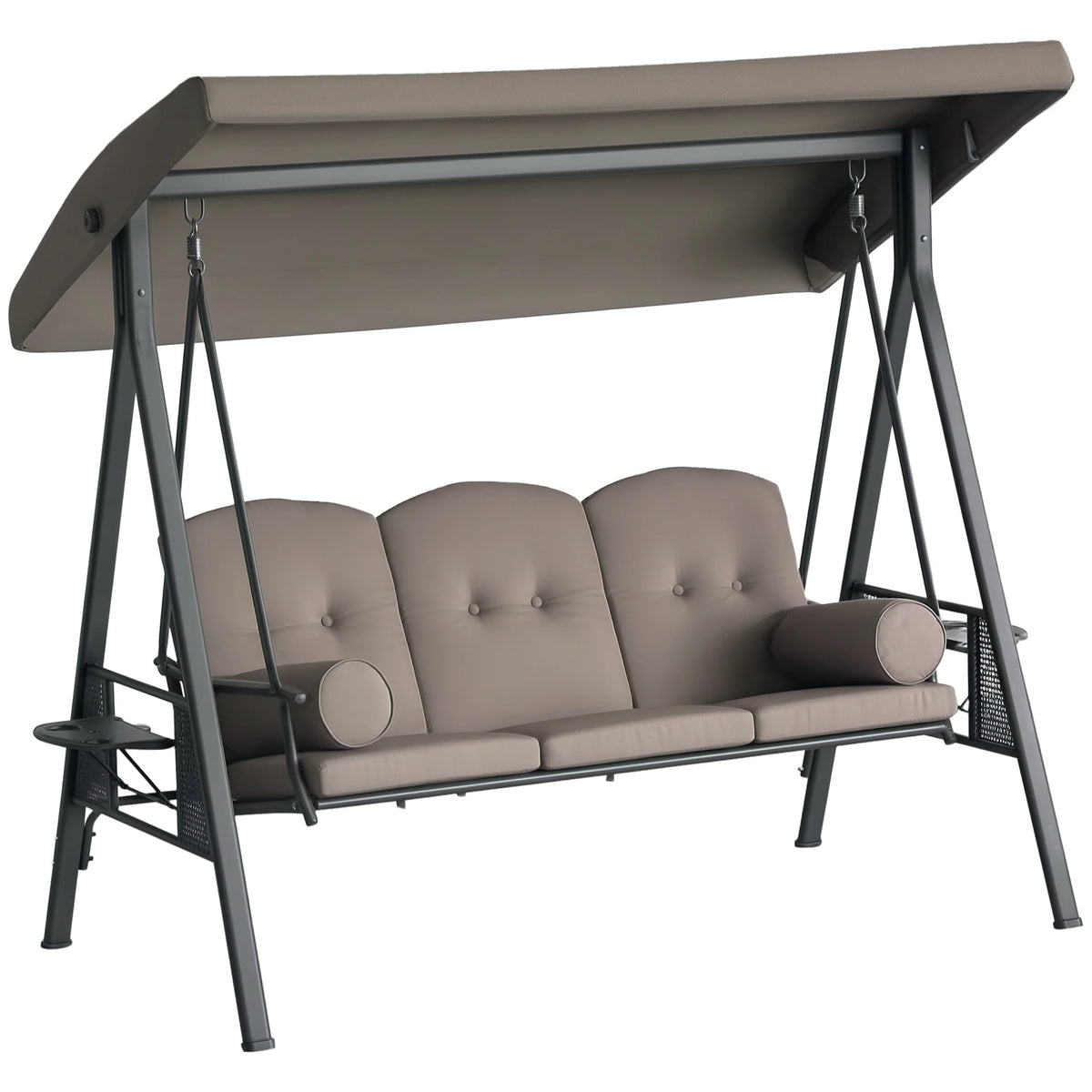 Arcshade Three-Seat Canopy Swing - Brown
