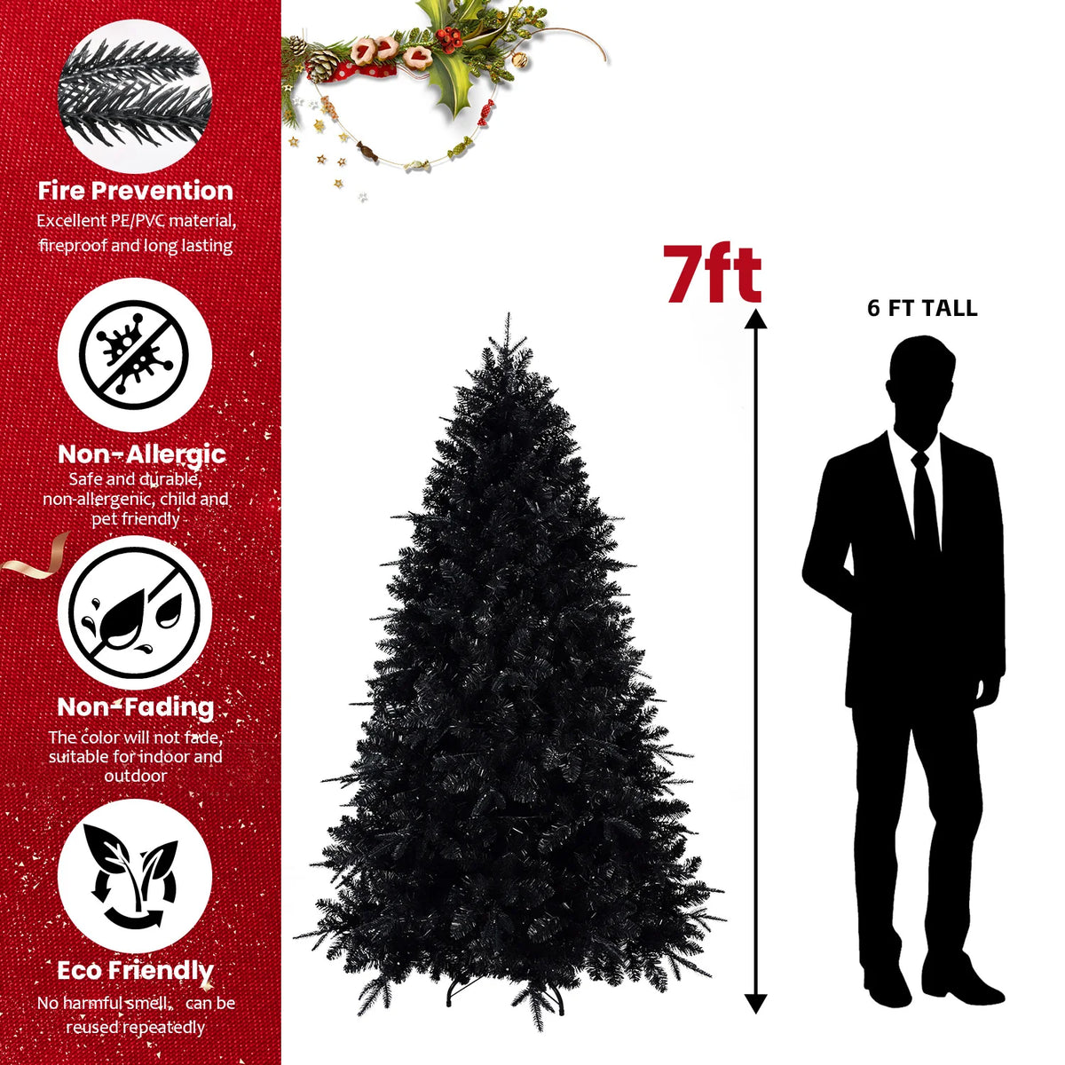 Everfrost Midnight Pre-Lit Christmas Tree