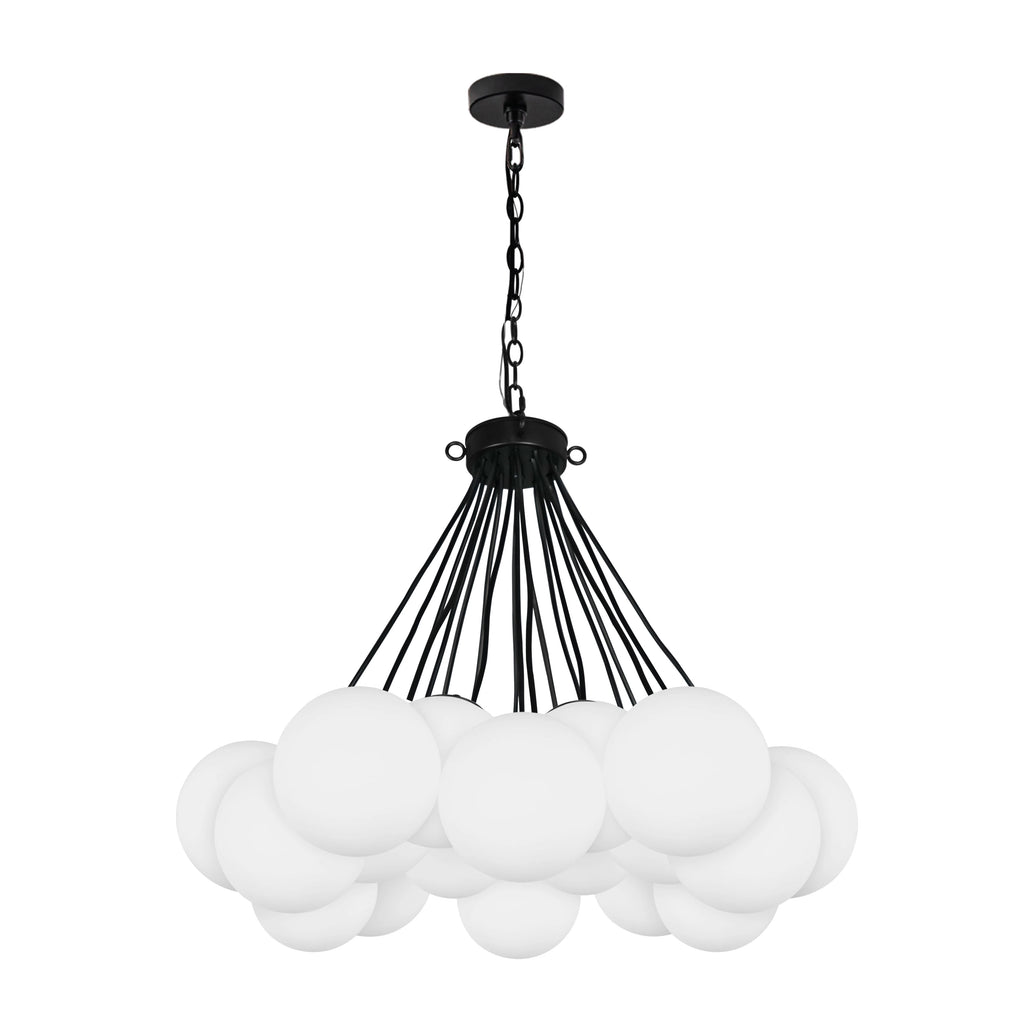 Cloudbell Glass Cluster Chandelier – Black