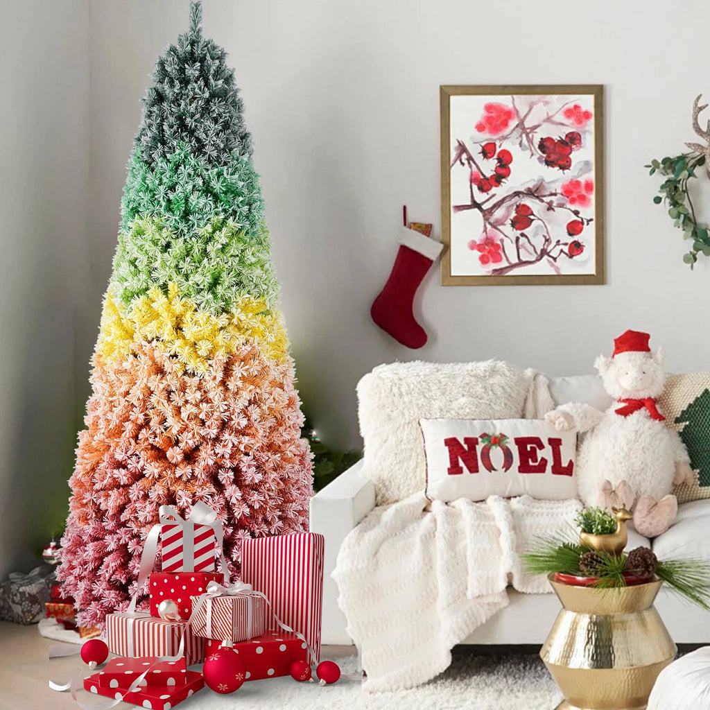 Everfrost Aurora Rainbow Christmas Tree – 7.5 ft