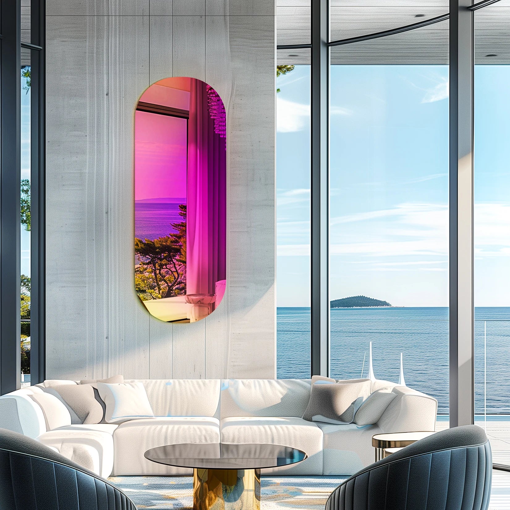 Soleia Iridescent Wall Mirror