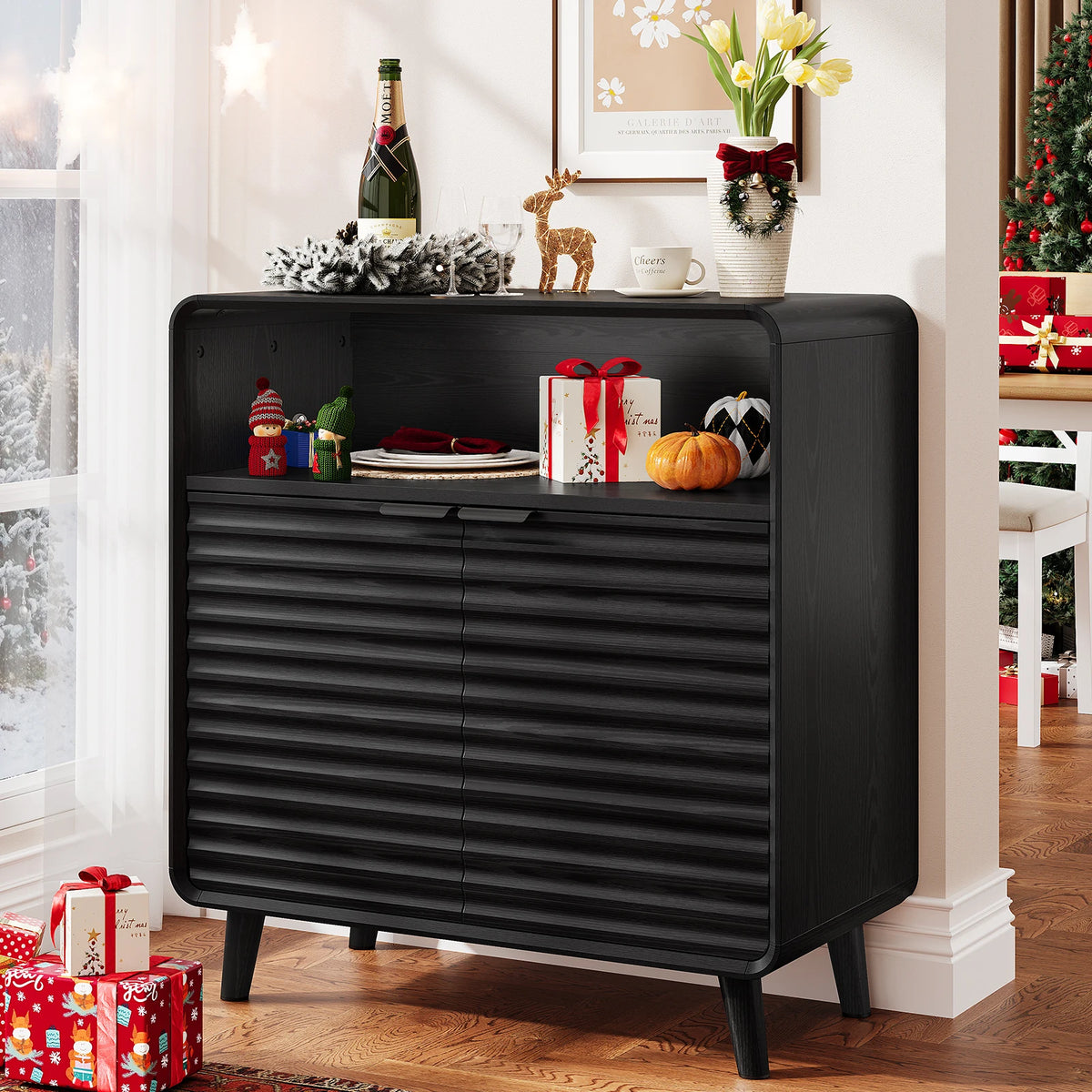Melodyveil Curved Sideboard