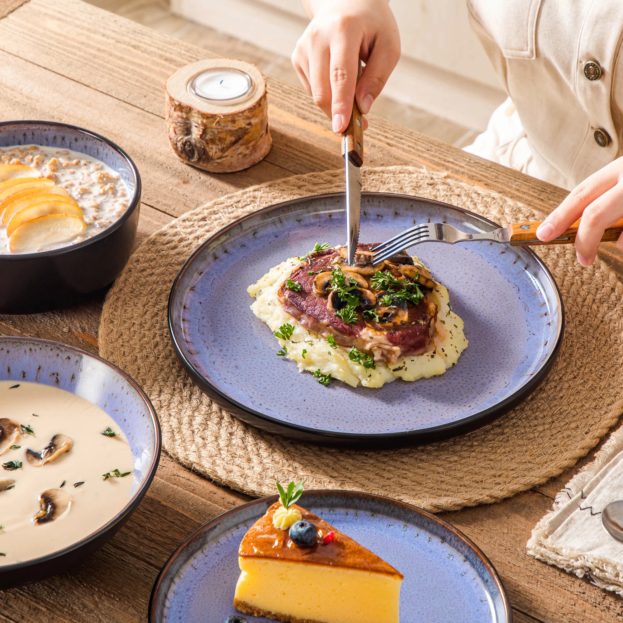 VANCASSO Amber Stoneware Dinnerware Set