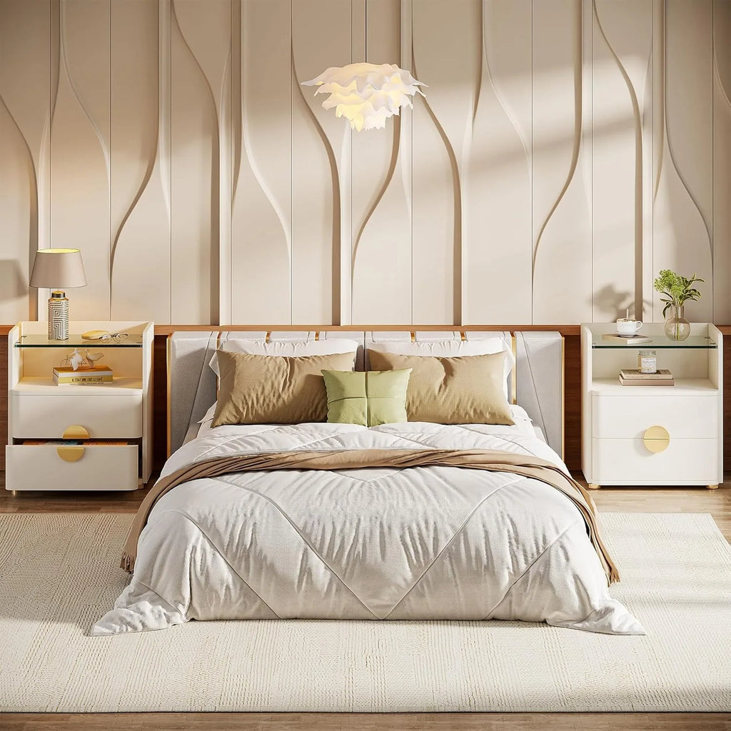 Lucent White Nightstand