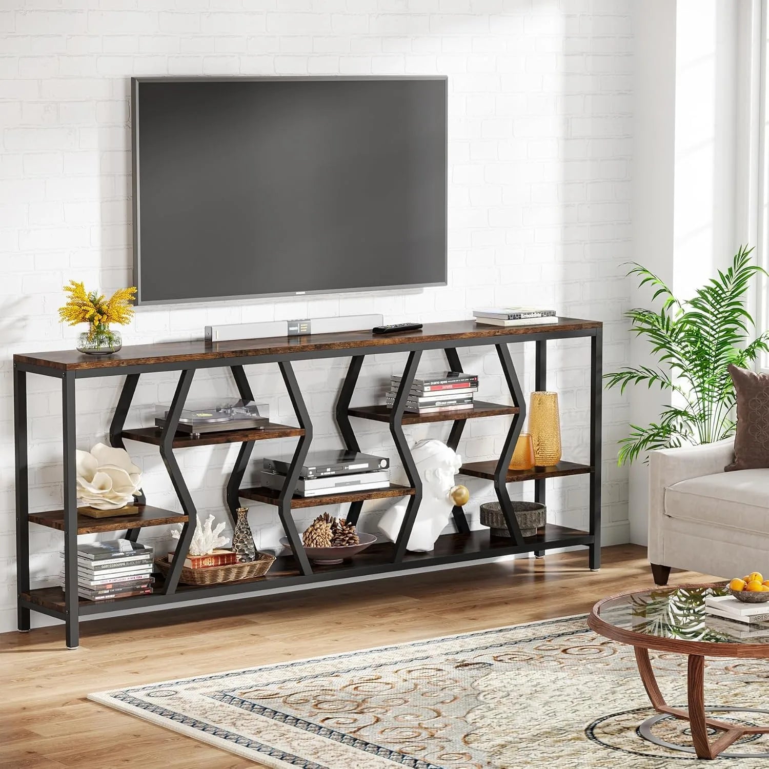 Sawyer Geometric Console Table