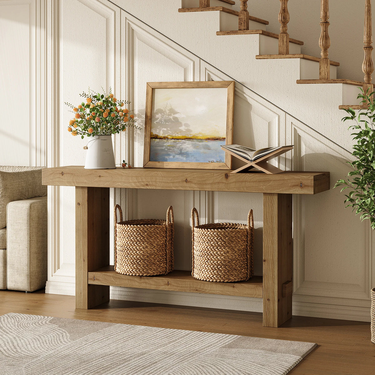Cloverlark Solid Wood Console Table