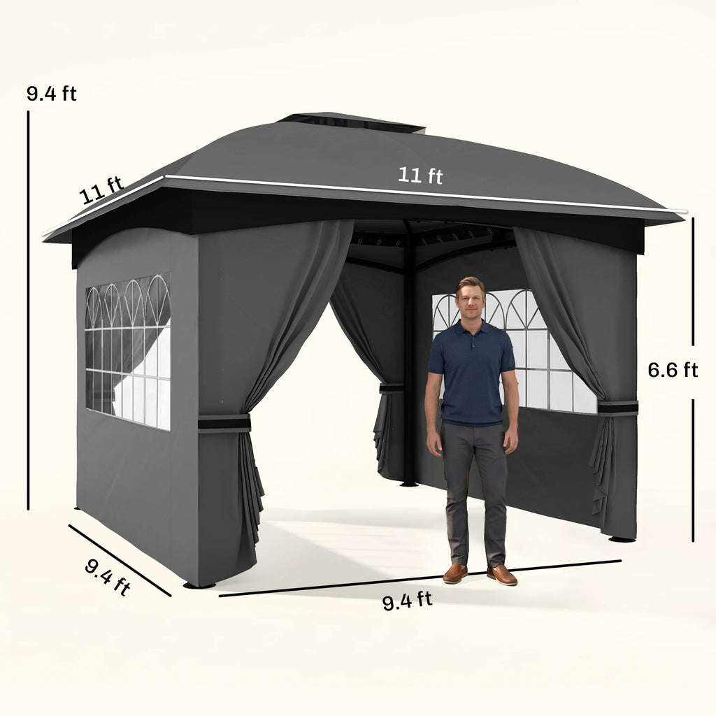 Sanctuary Two-Tier Gazebo – Dark Gray