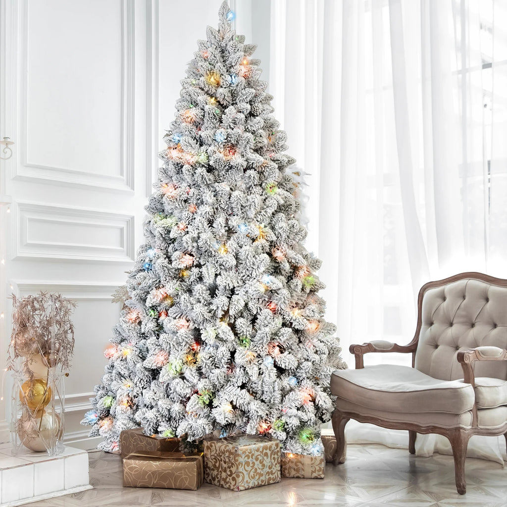 Frostmere Pre-Lit Flocked Christmas Tree