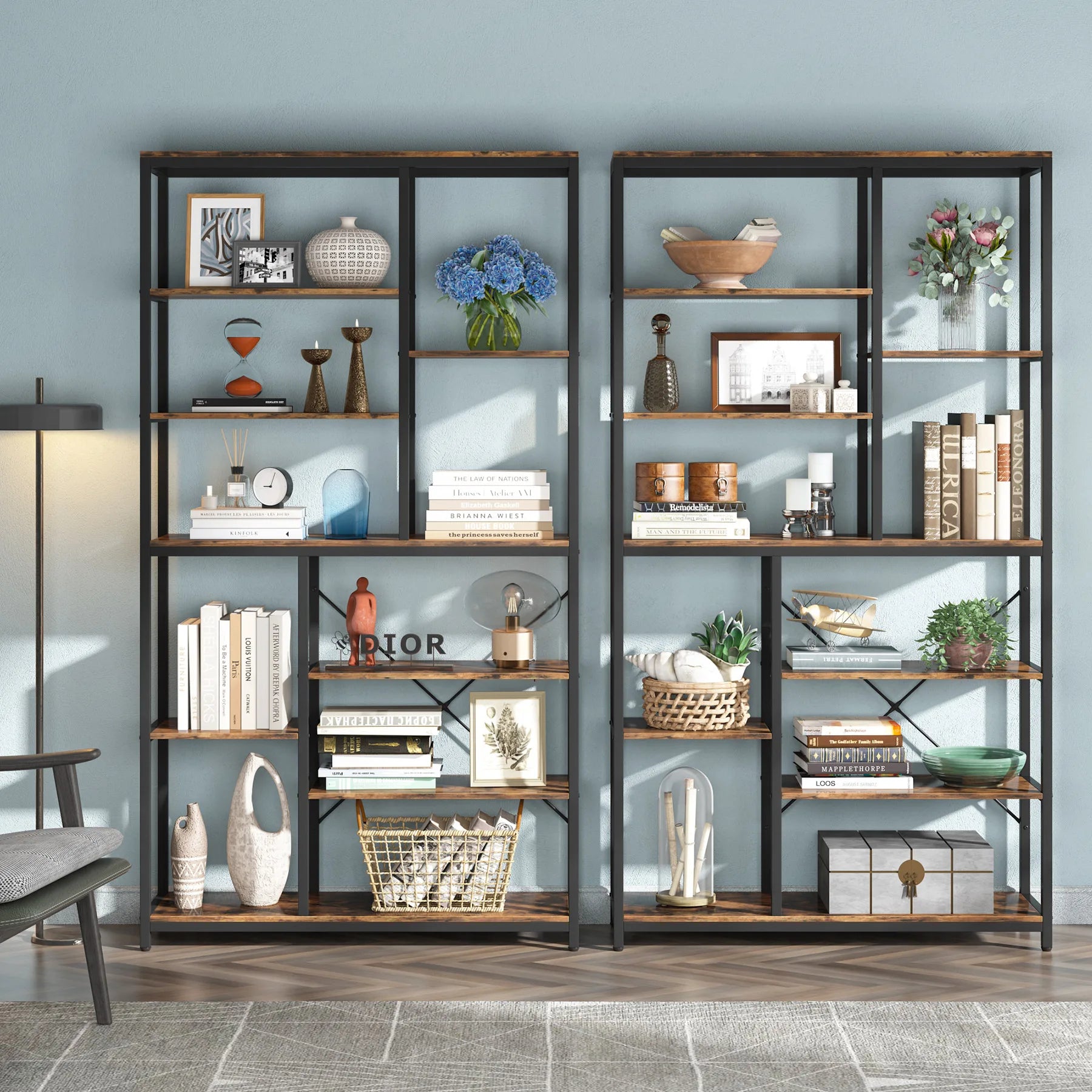 Hadrian 9-Tier Staggered Bookcase