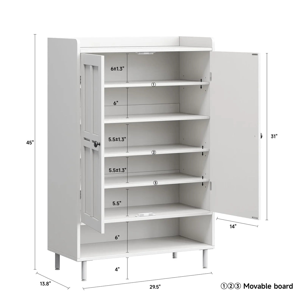 Petalcharm 6-Tier Shoe Cabinet