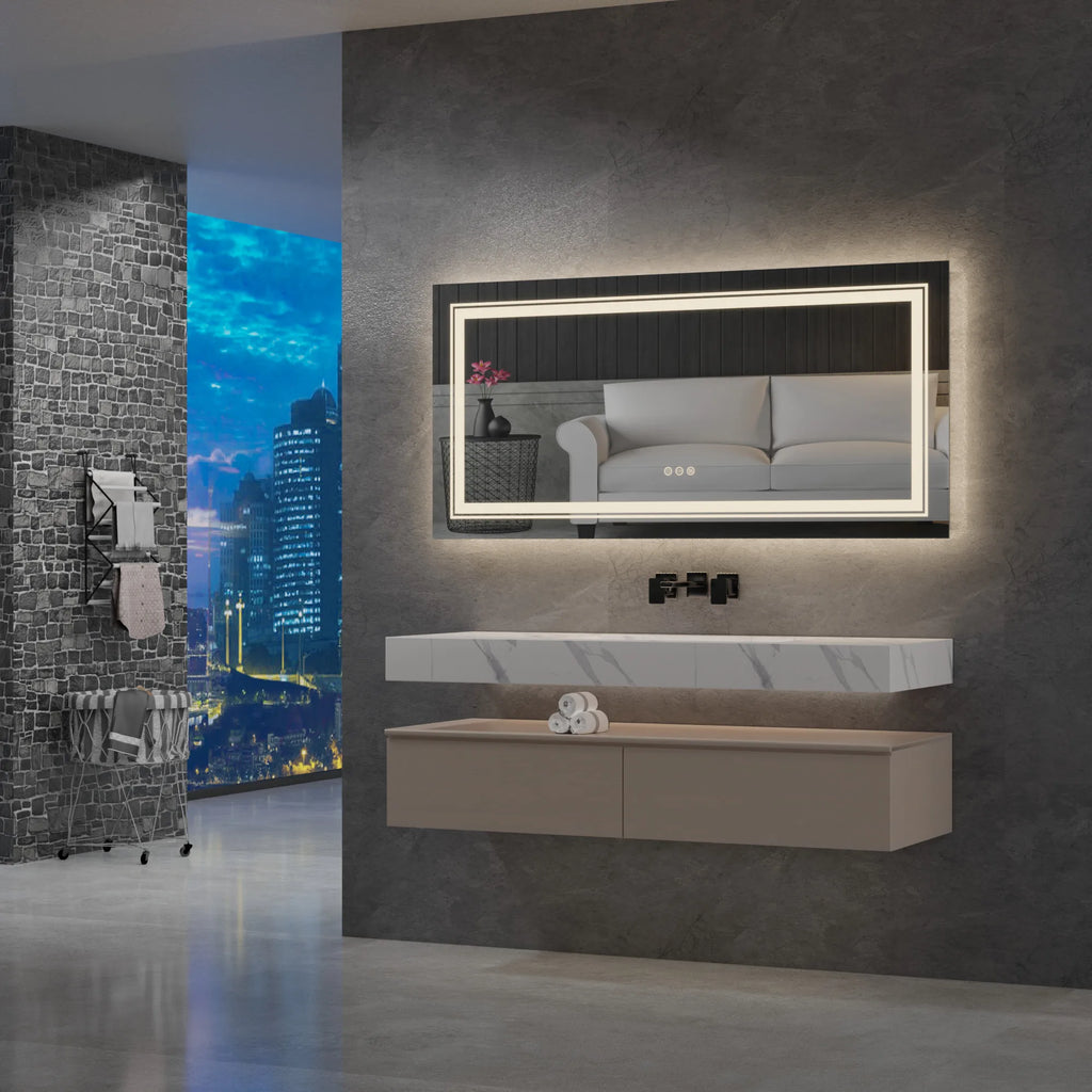 Solene Front & Backlit LED Bathroom Mirror
