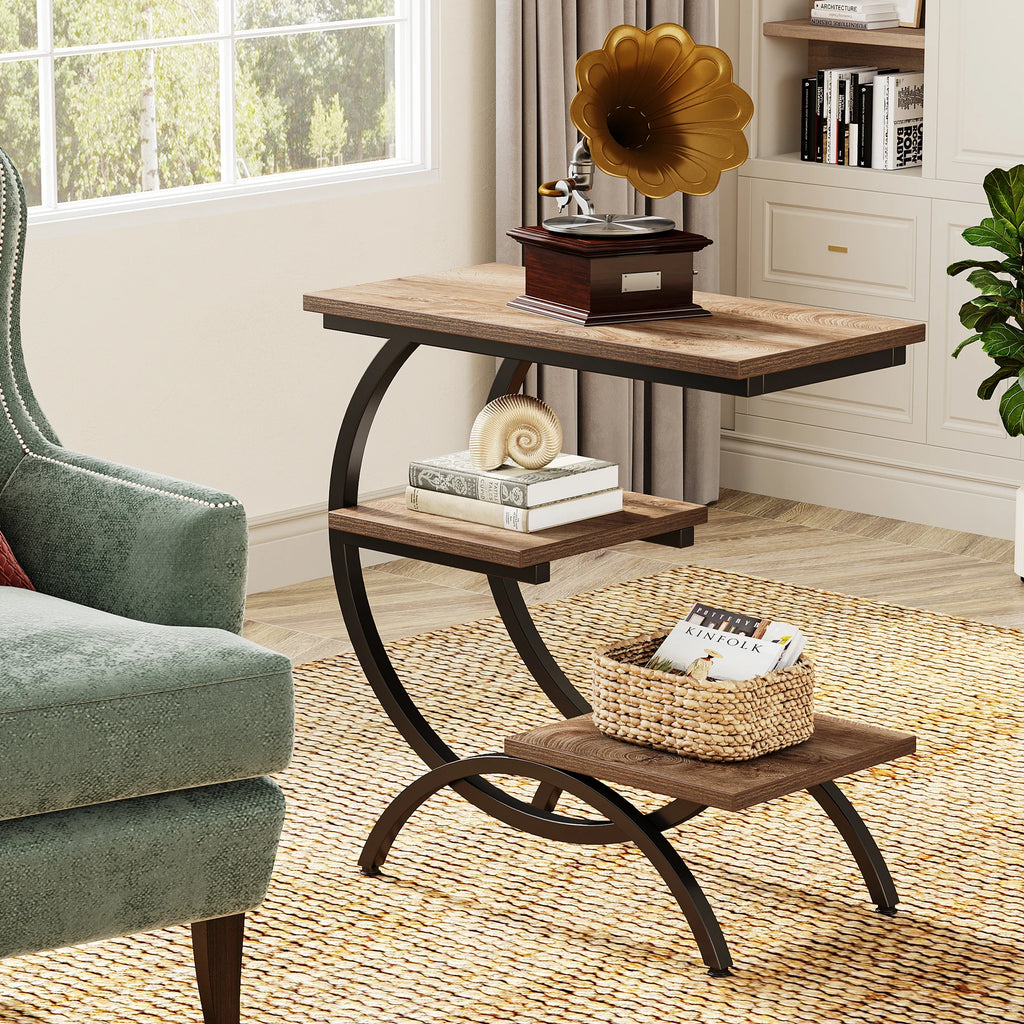 Nari 3-Tier C-Shaped Side Table