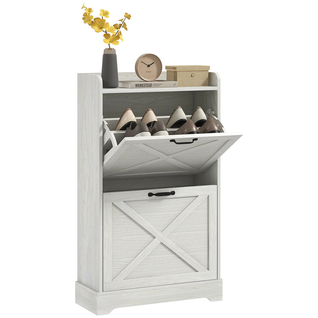 Sparkecho Slim Two-Drawer Shoe Cabinet