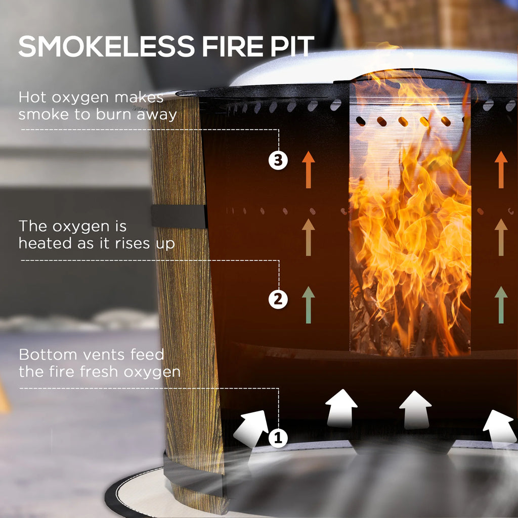 Rhapsodynote Smokeless Fire Pit – Brown