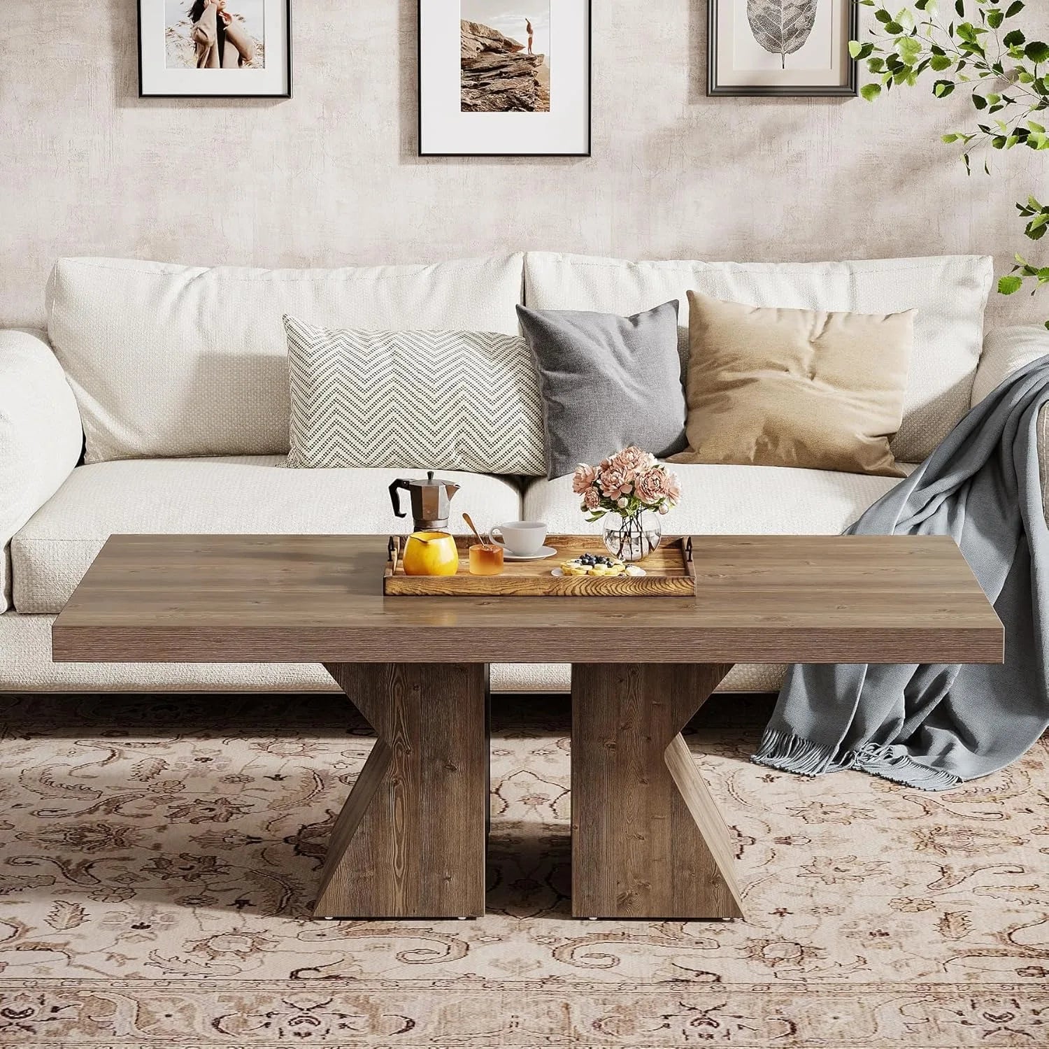 Coffee Table with Sculptural Base
