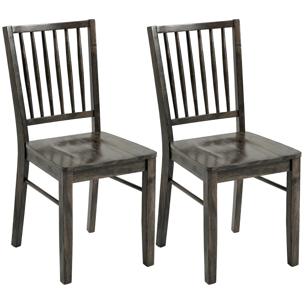 Laurelray Solid Rubberwood Dining Chair Set of 2