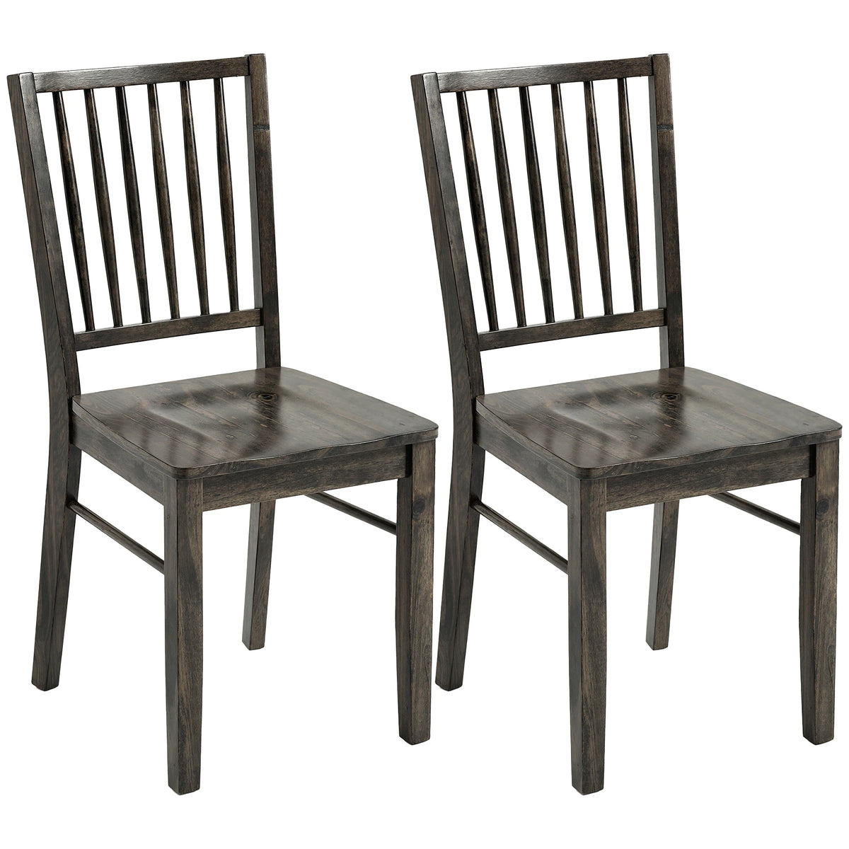 Laurelray Solid Rubberwood Dining Chair Set of 2