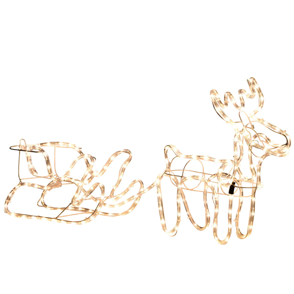 Yulehaven LED Reindeer and Sleigh