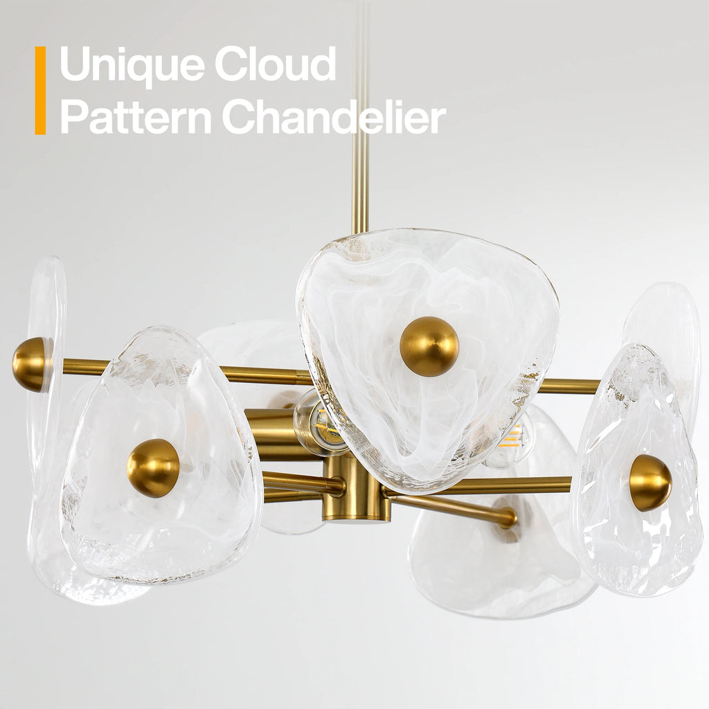 Bellrose 4-Light Glass Chandelier