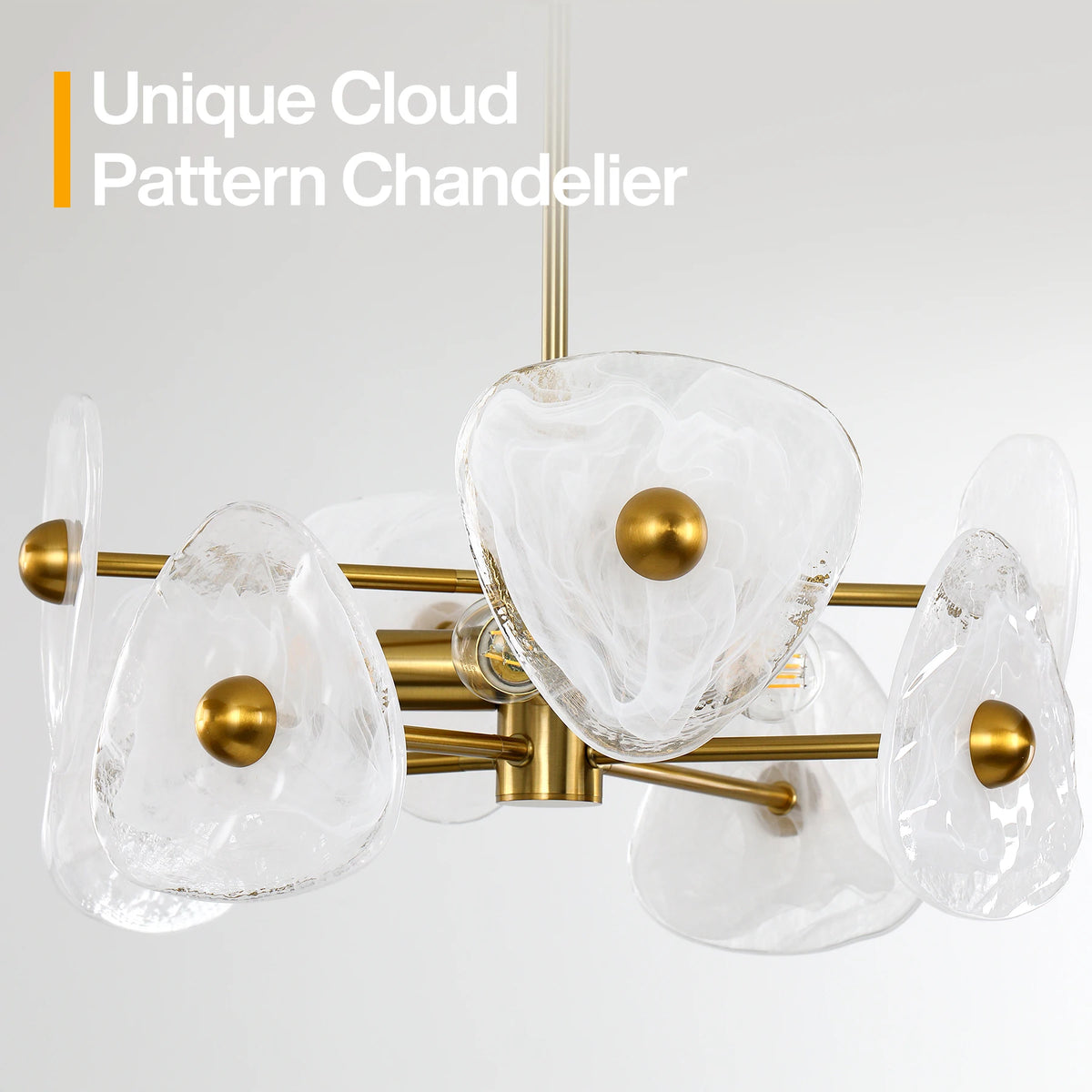Bellrose 4-Light Glass Chandelier