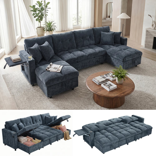 Aldermore U-Shaped Storage Sleeper Sectional