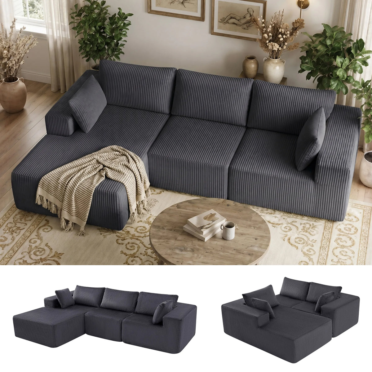 Alverton Deep Seat Sectional Sofa