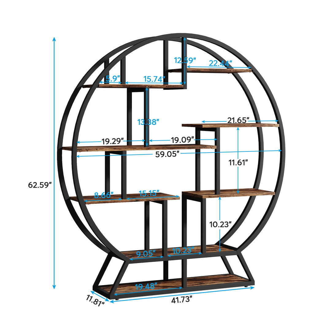 Obasi Circular Etagere Bookcase