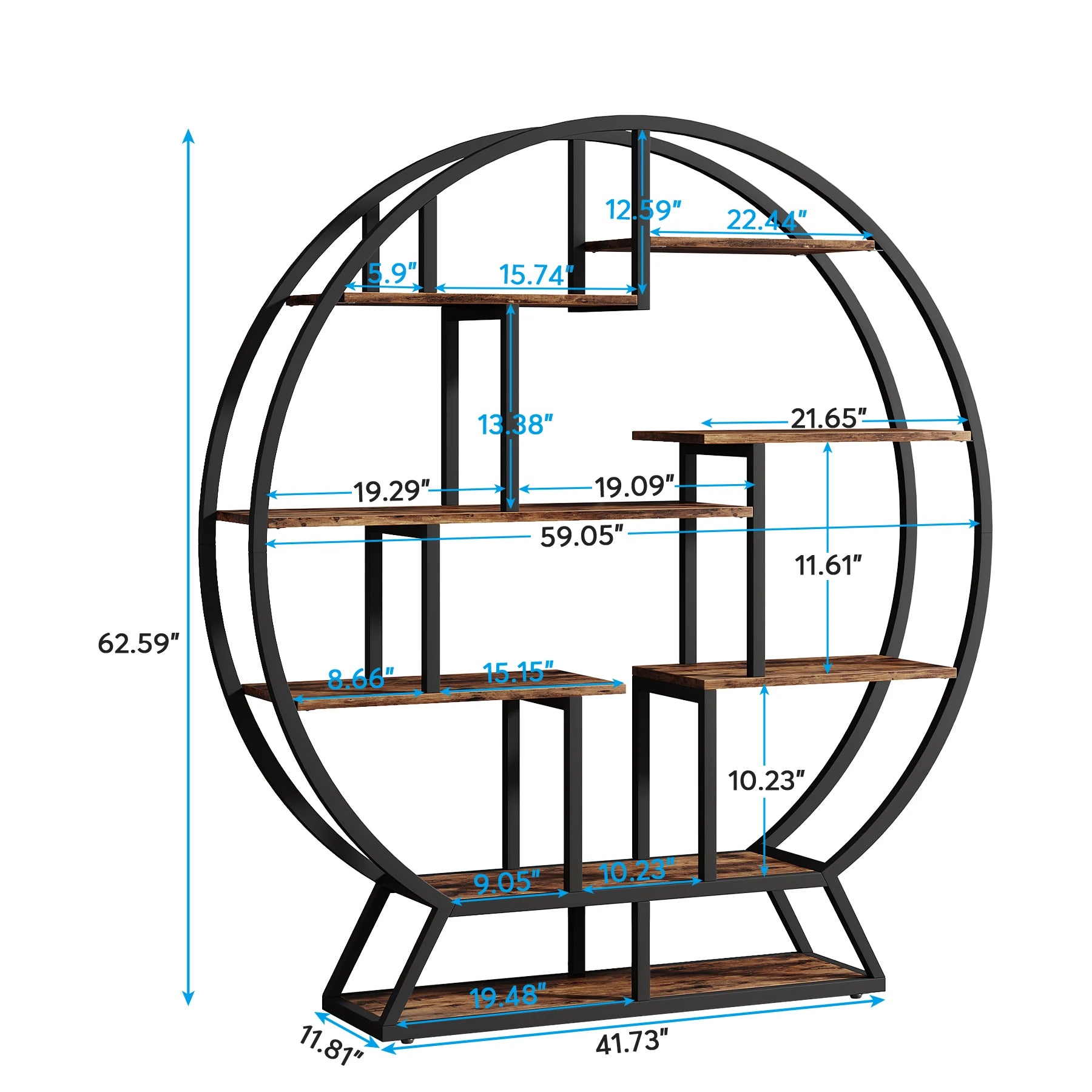 Obasi Circular Etagere Bookcase