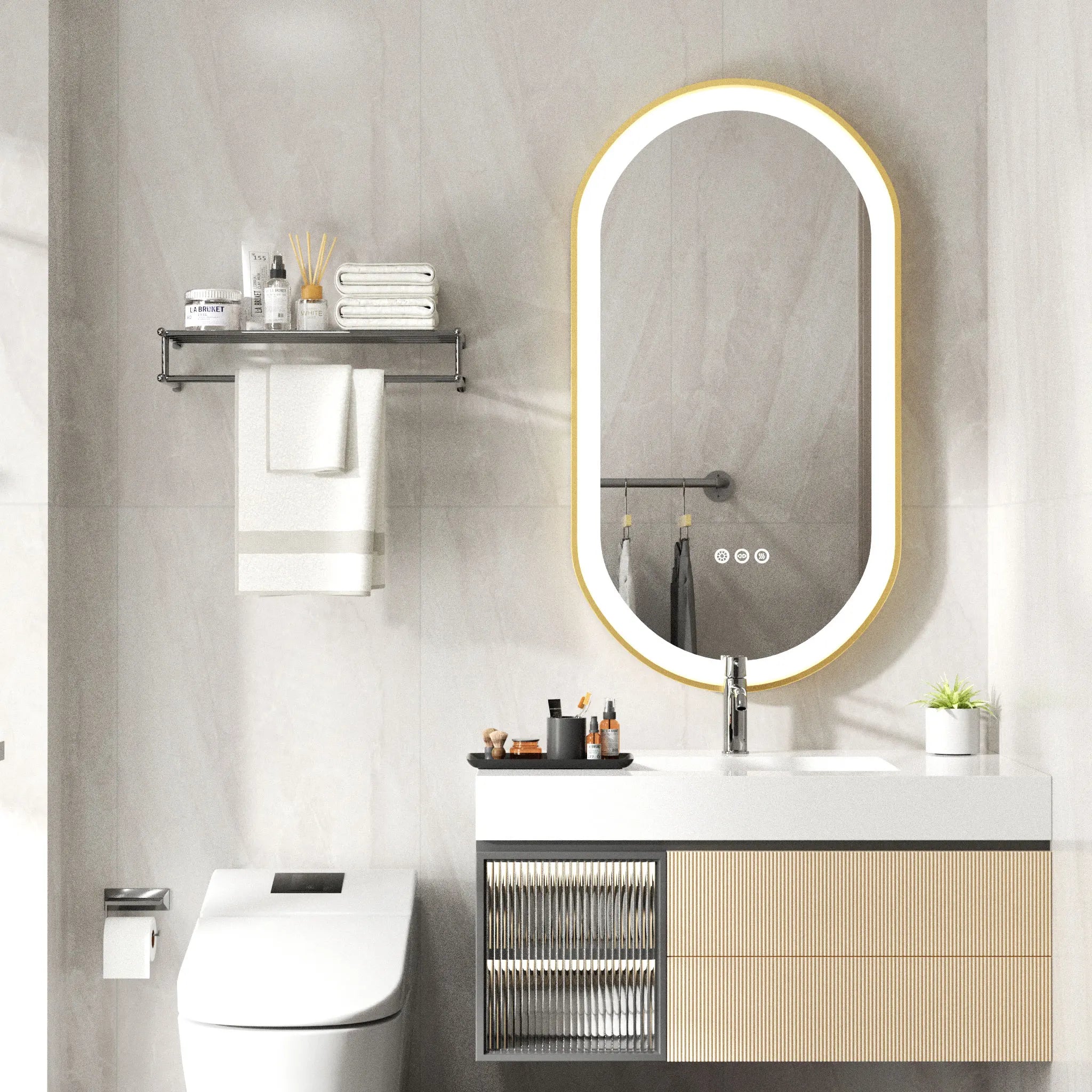 Aurelia LED Oval Bathroom Mirror