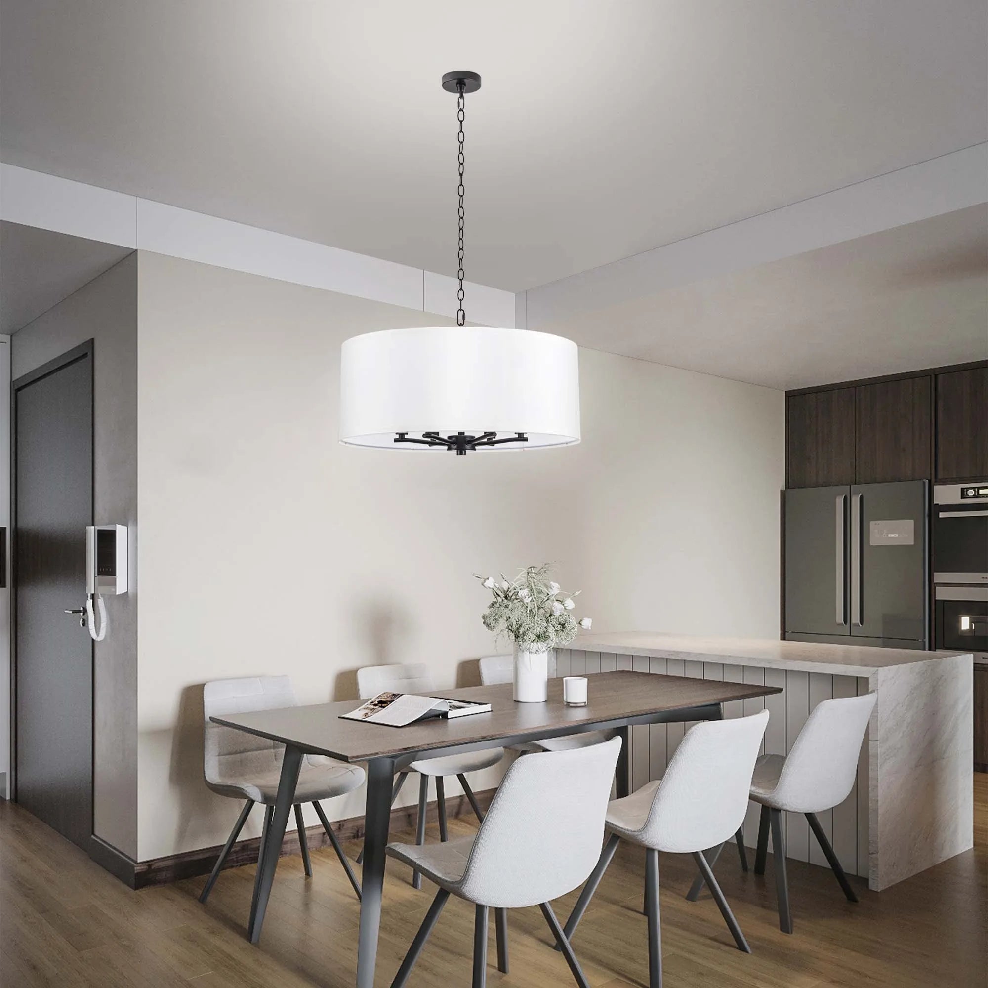 Ivoryline White Drum Pendant