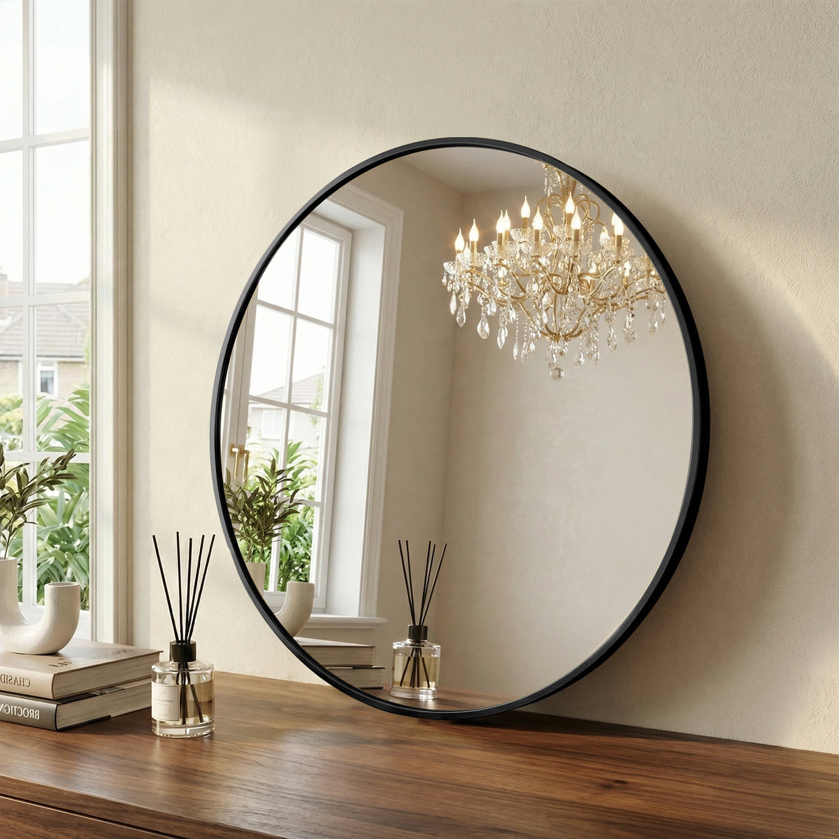Petallark Round Wall Mirror