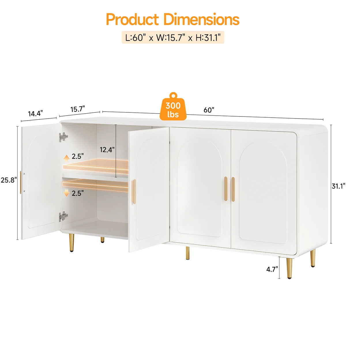 Wonderwhisper Curved Sideboard