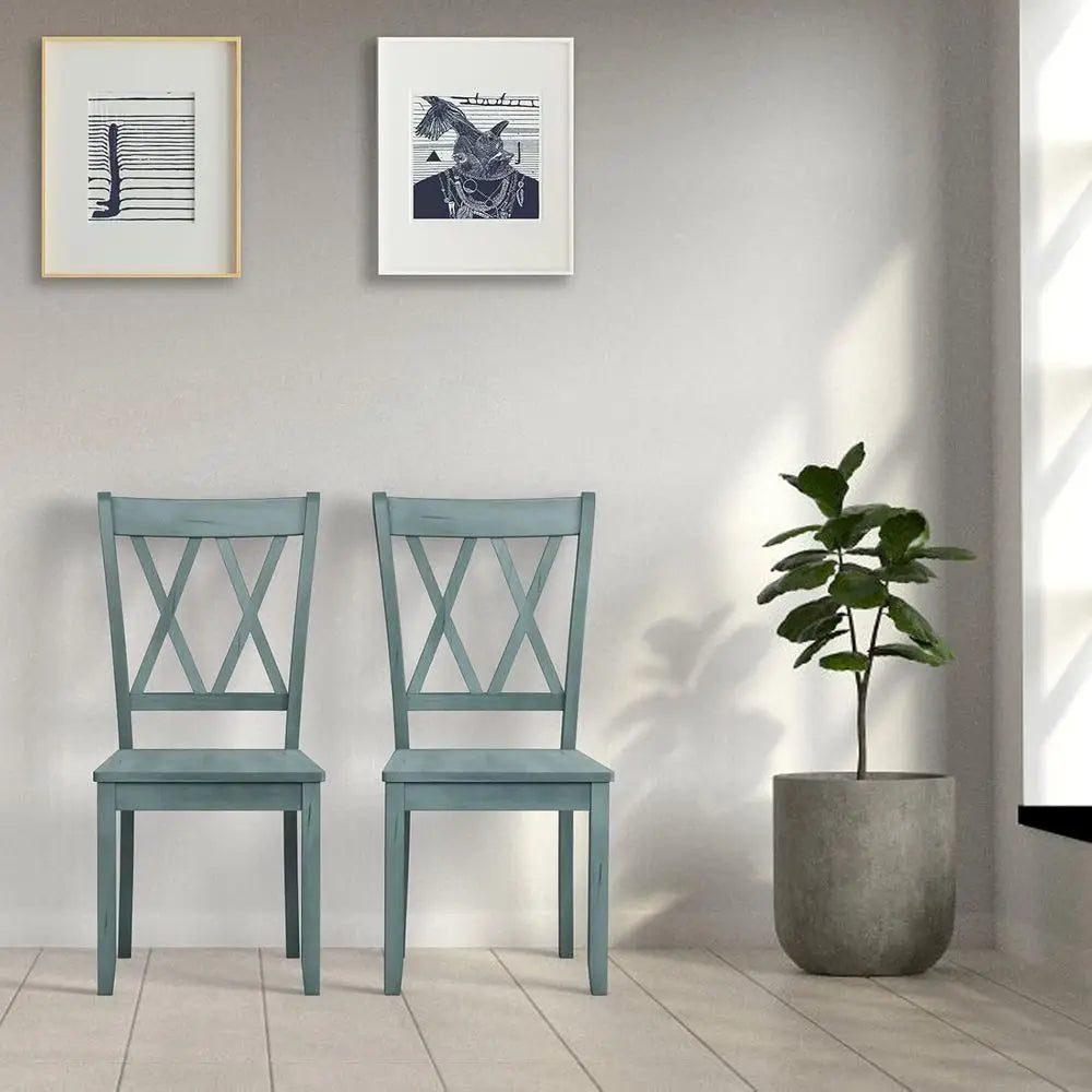 Alder Crossback Rubberwood Dining Chairs – Set of 4