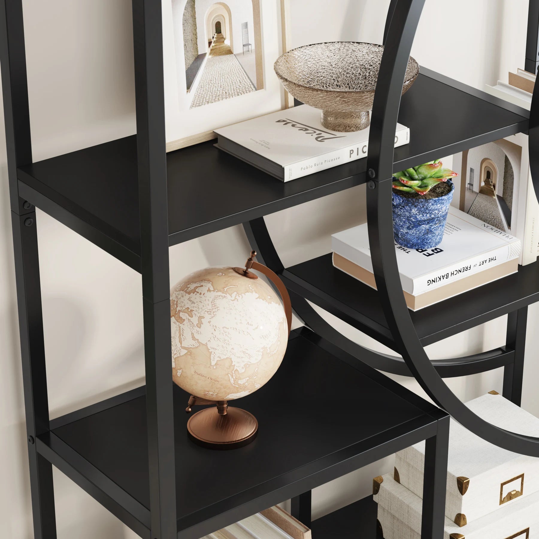 Zola Half-Moon Etagere Bookcase