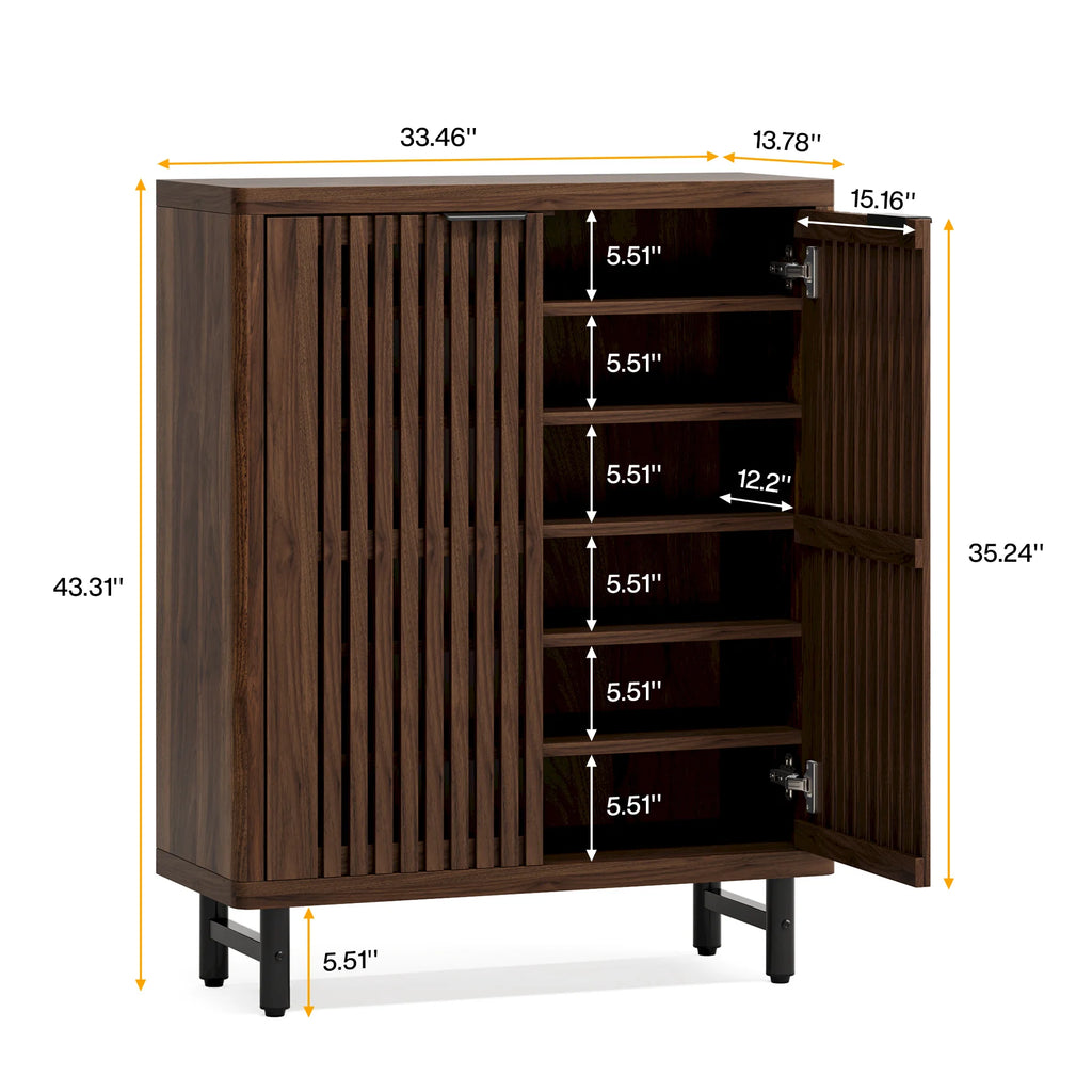 Adisa Louvered Shoe Cabinet