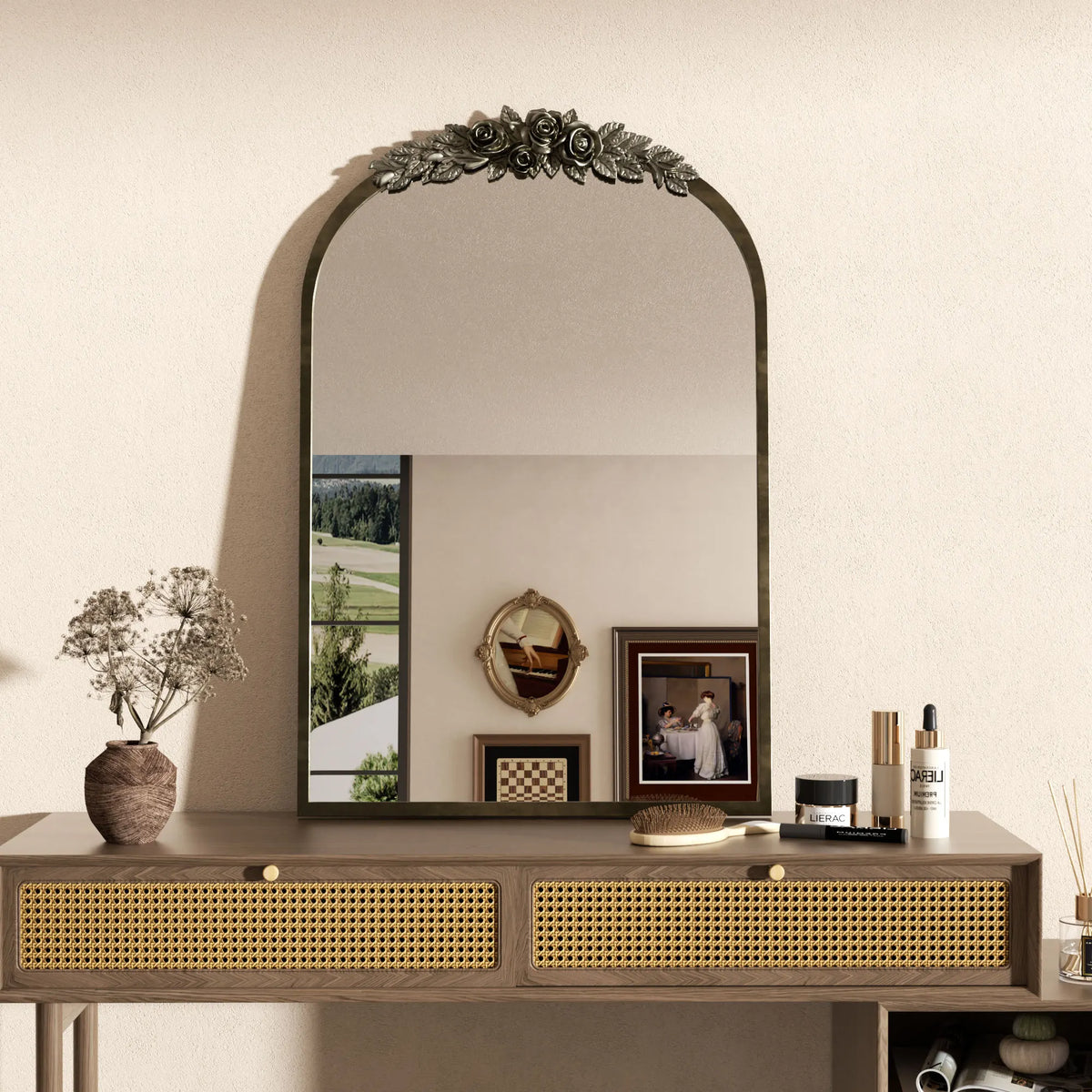 Novaloom Baroque Arched Wall Mirror