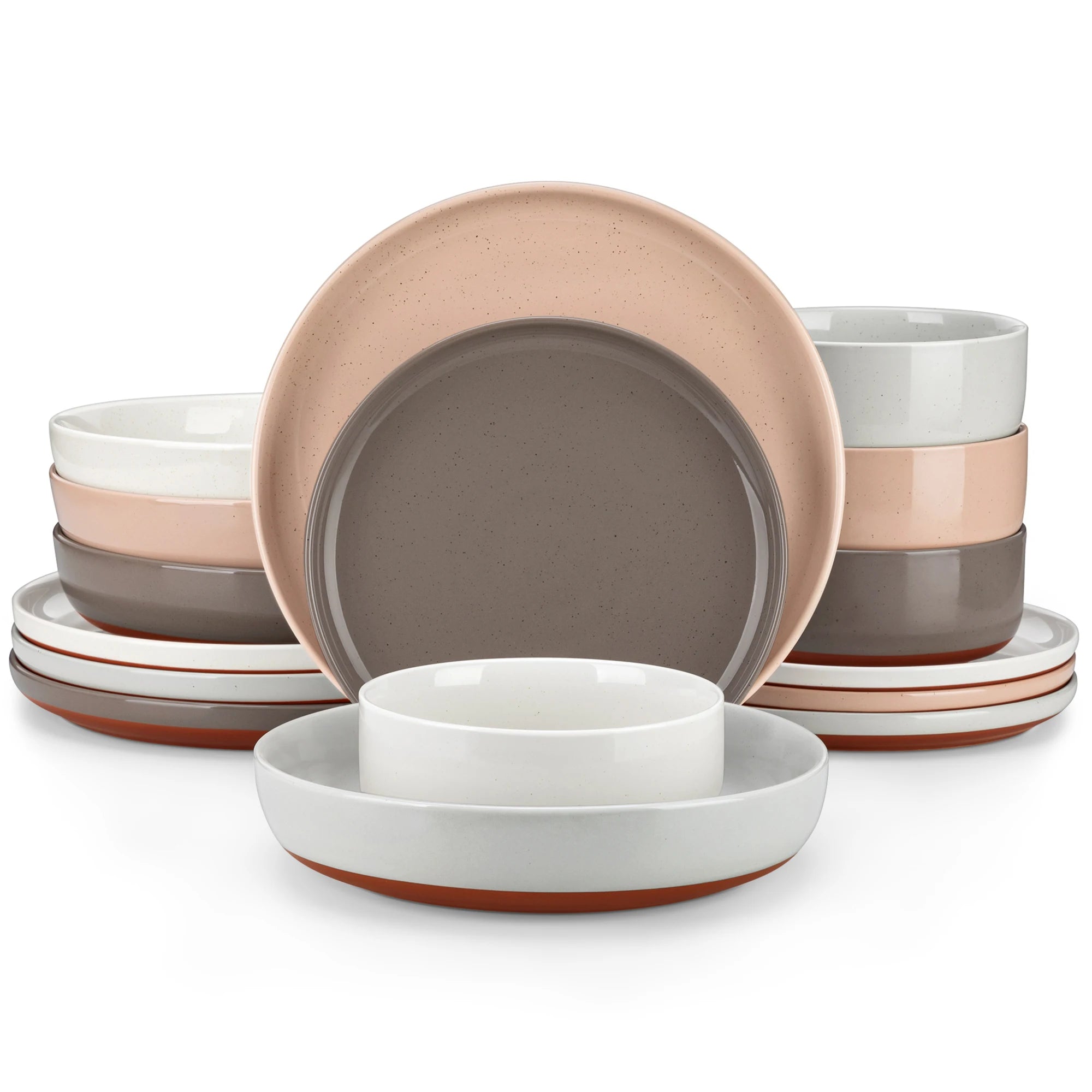 MALACASA Tara Multicolor Stoneware Dinnerware Set – 16/32 Pieces