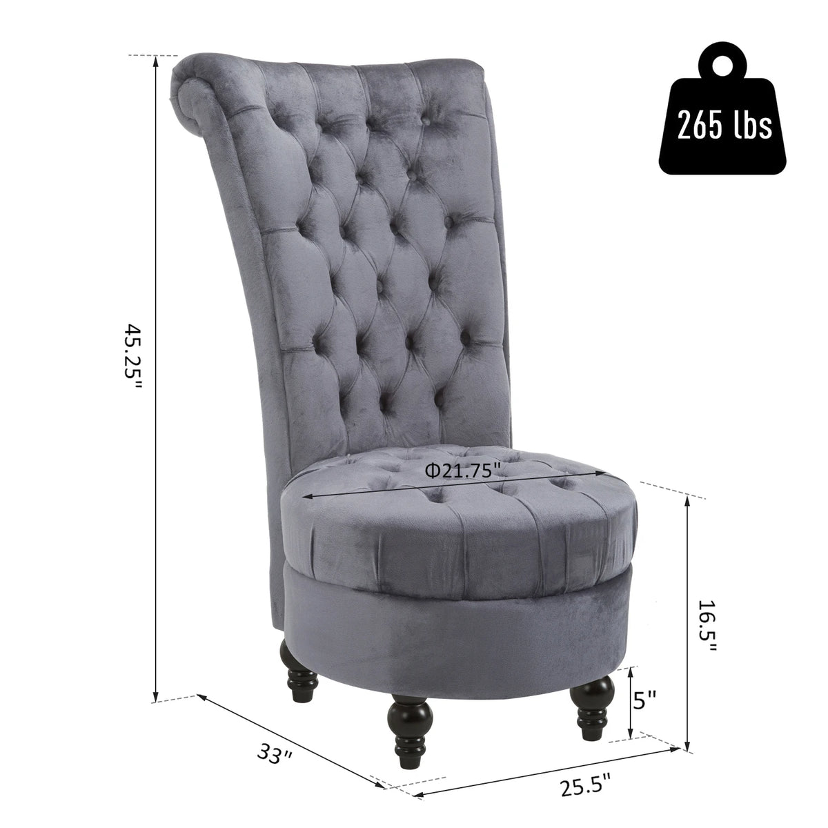 Cairnleigh Tufted High-Back Accent Chair
